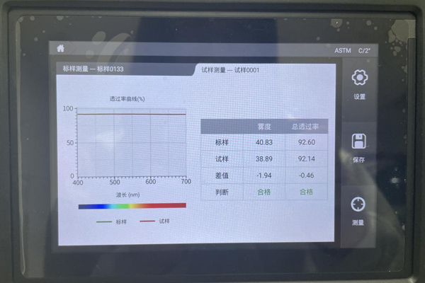 玻璃试样雾度测量