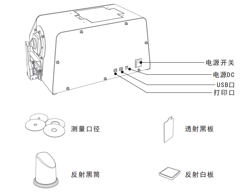 雾度仪外观结构功能按键